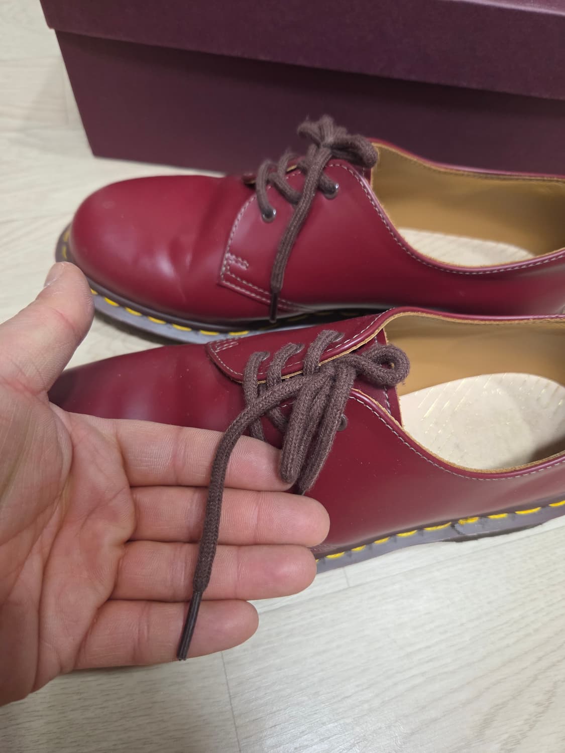 (MIE 버전)(20 분 착용)닥터마틴 mie 체리레드 270 상품이미지4