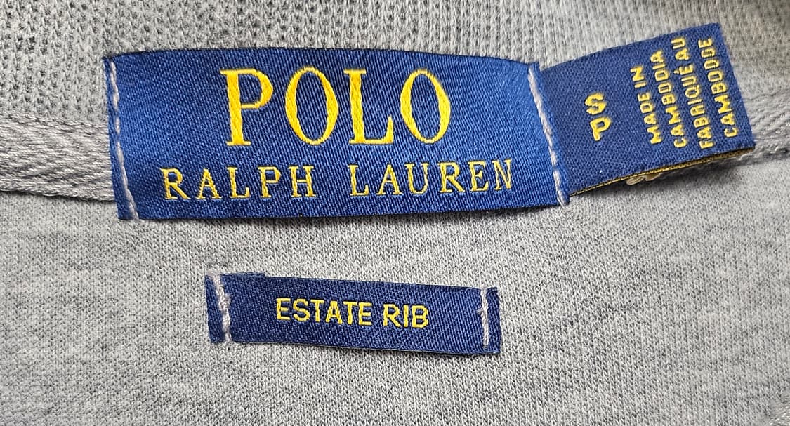 (95)M ☆초대장급☆ 랄프로렌폴로 코튼 [회색그레이] 하프반집업 니트 상품이미지2