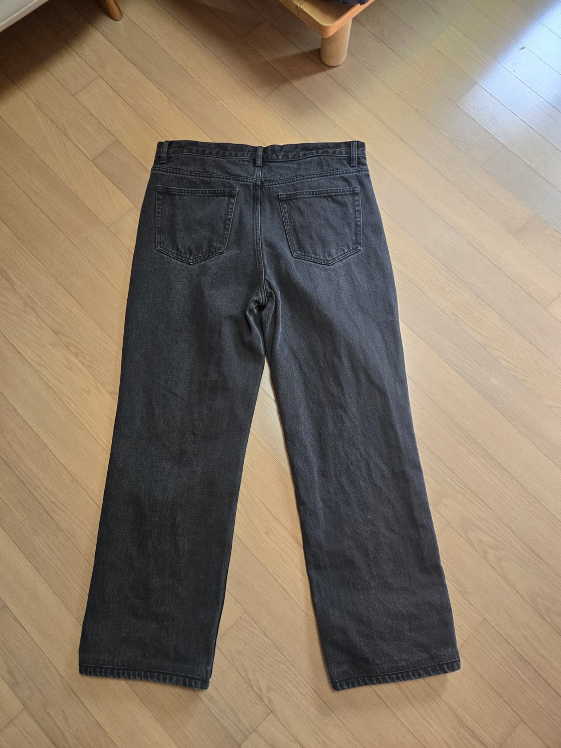 무신사 스탠다드 블랙 흑청 와이드진 34 상품이미지3