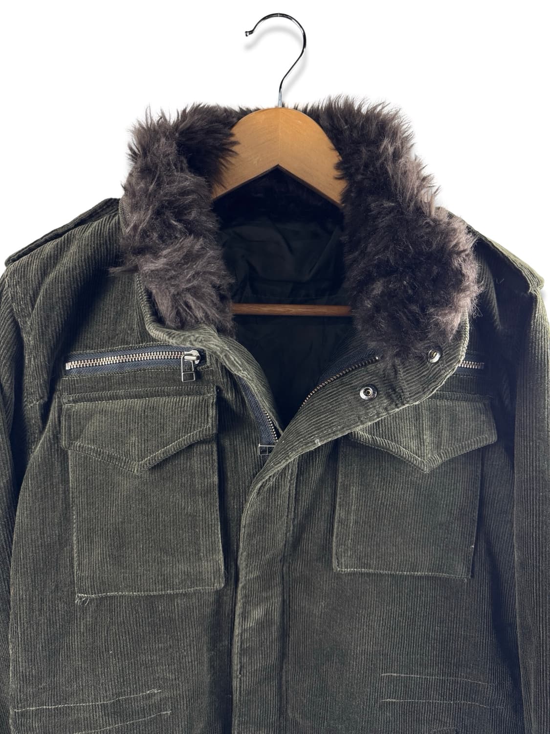 JPN 퍼카라 코듀로이 카키 자켓2353 상품이미지3