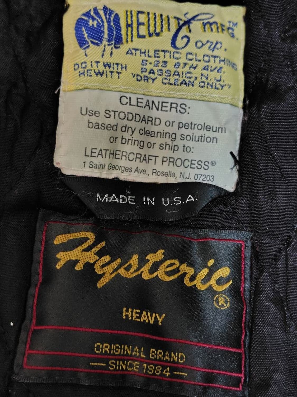 히스테릭 글래머 X 휴잇 빈티지 레더 바시티 자켓 상품이미지5