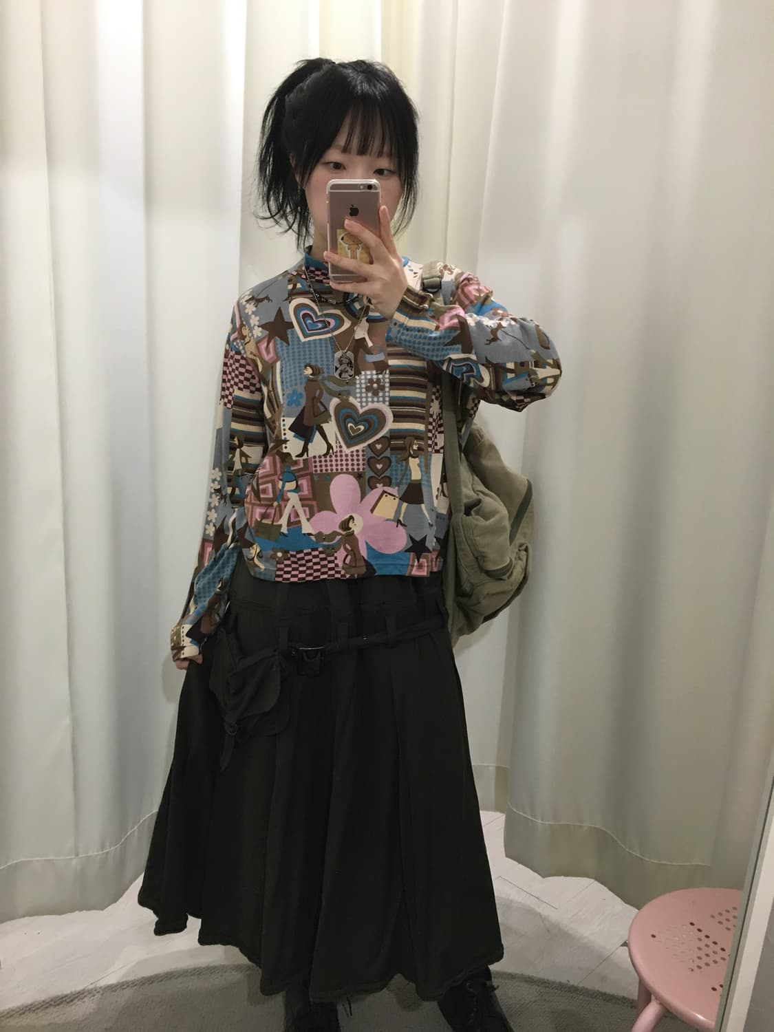 Retro graphic print top 상품이미지6