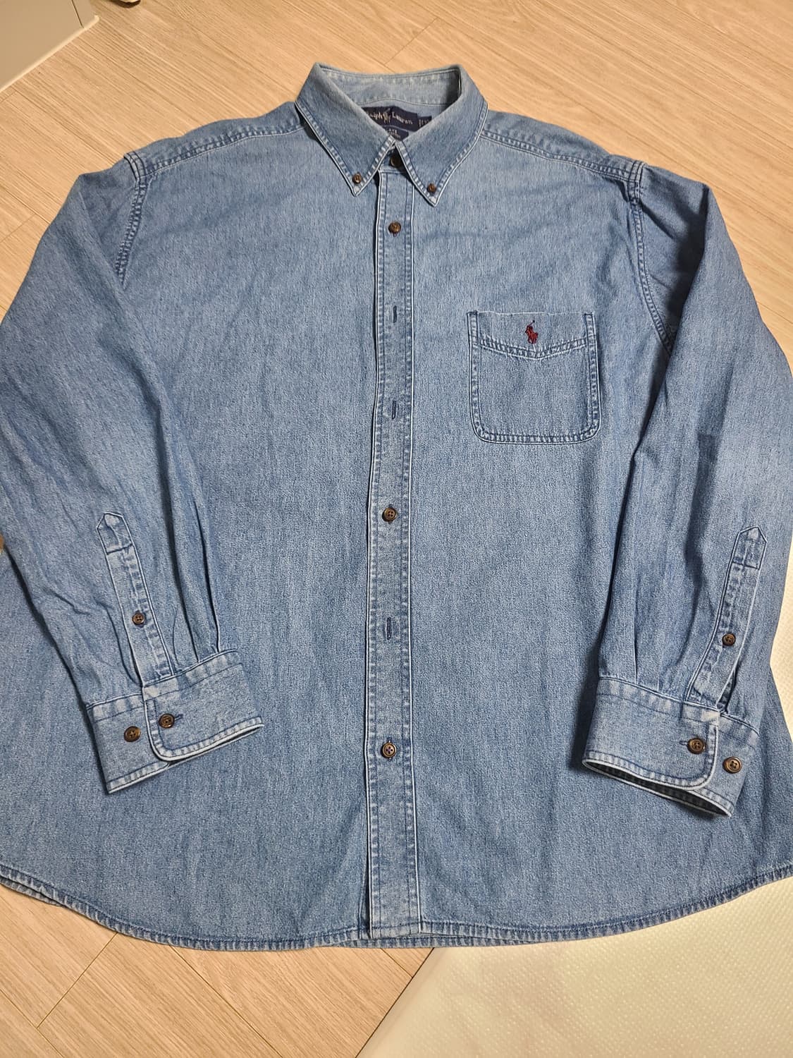 랄프로렌 빈티지 블레이크핏 연청 데님셔츠 XL 빅사이즈  상품이미지1
