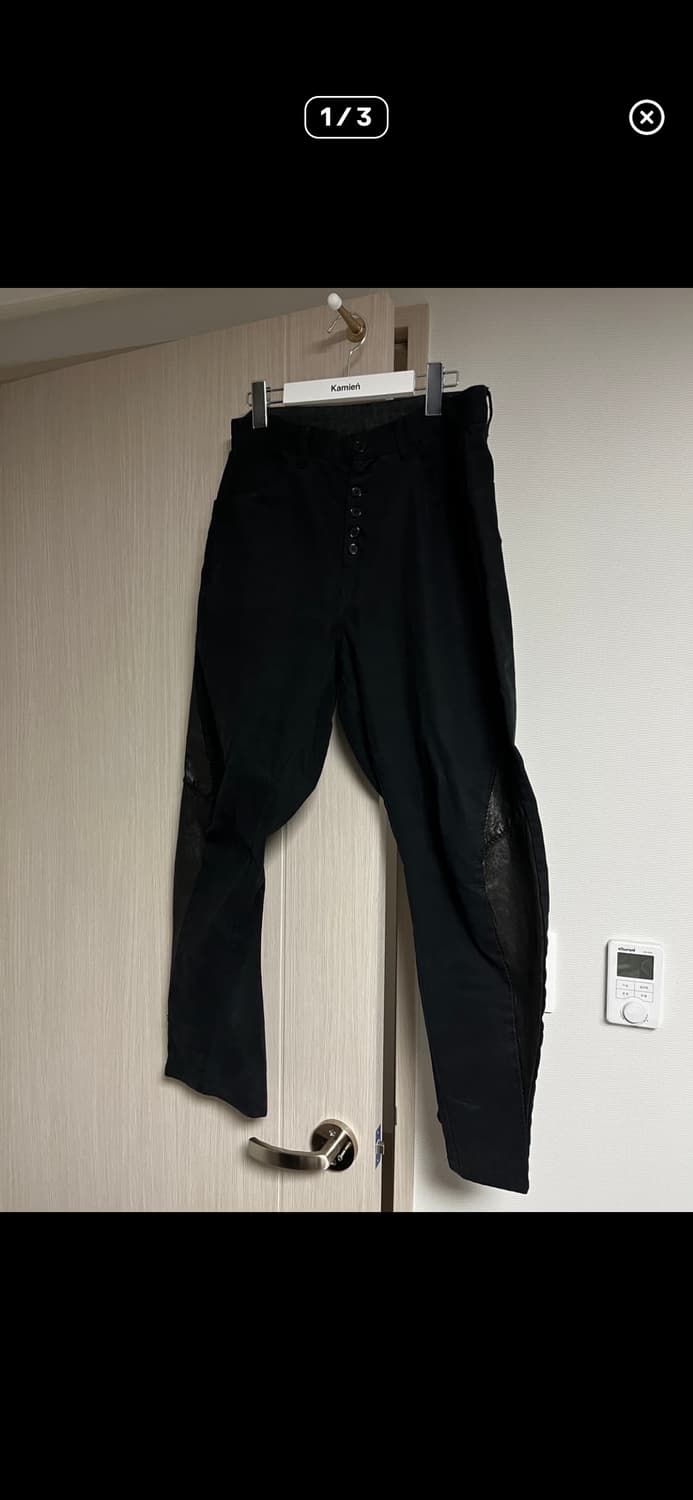 버튼플라이 레더 팬츠 상품이미지1