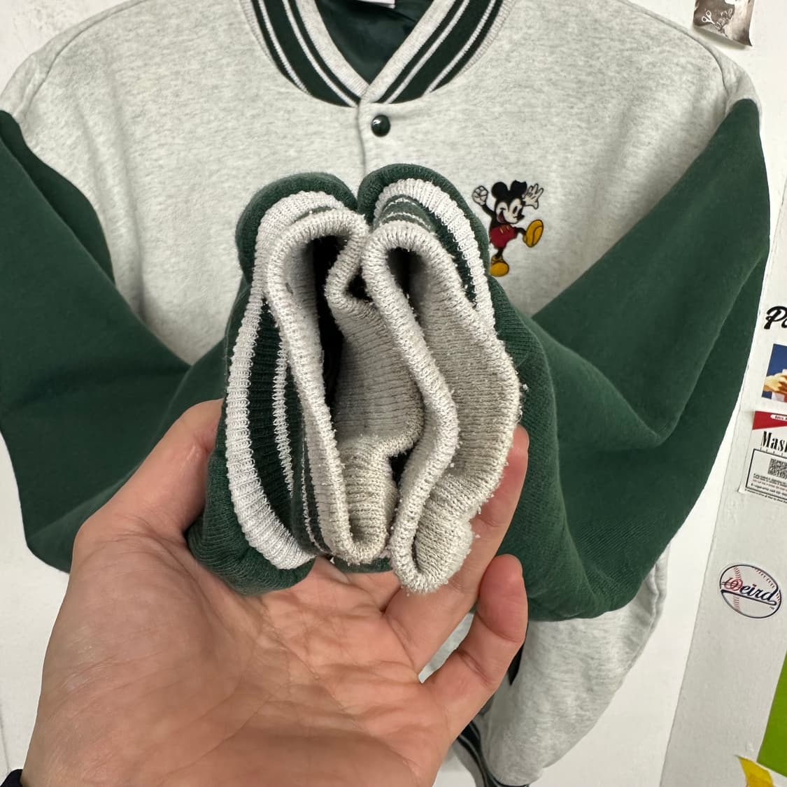 90‘s 디즈니 미키 스웻 바시티자켓 상품이미지7