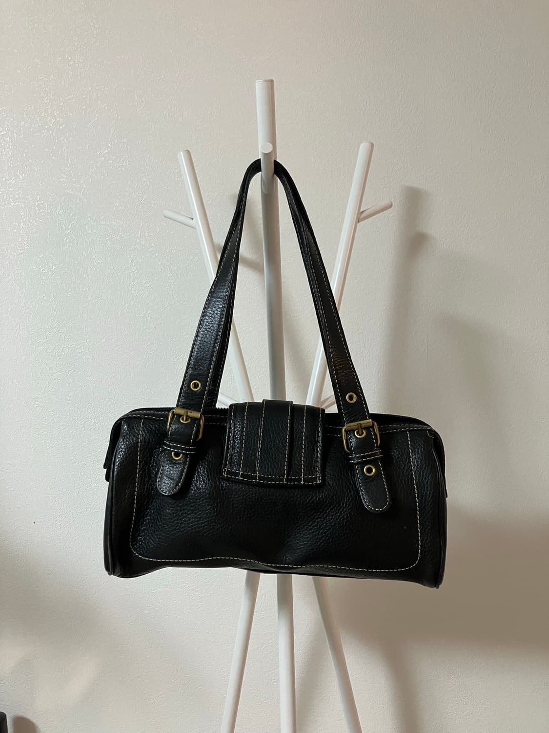 앤클라인 블랙 가죽 버클 숄더백 y2k 호보백 상품이미지2