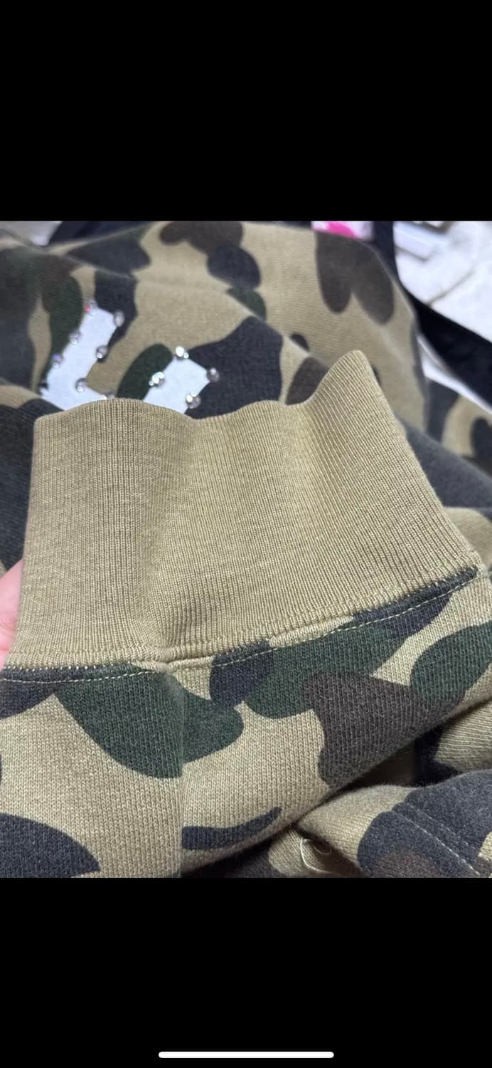 M) 베이프 스와로브스키 녹계 실사이즈 l-xl 상품이미지8