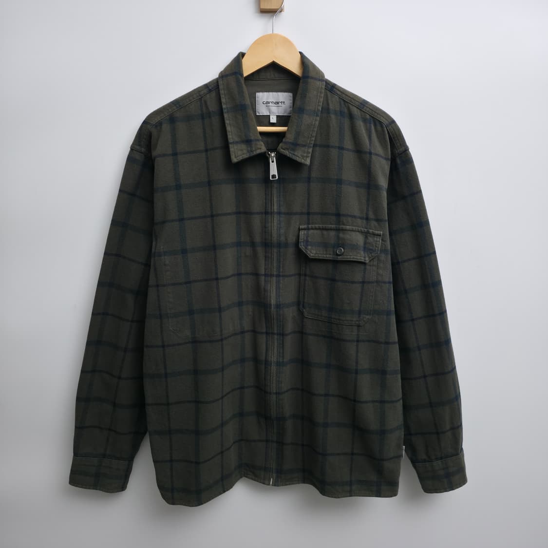 [L] 칼하트 wip 집업 체크 셔츠 자켓 상품이미지1
