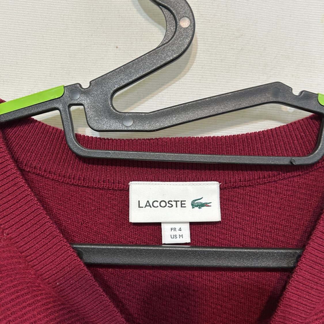 라코스테 남성 버건디 니트 100  상품이미지2