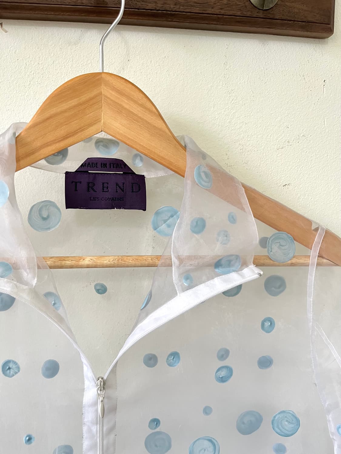 TREND 시스루 도트 롱 자켓 상품이미지2