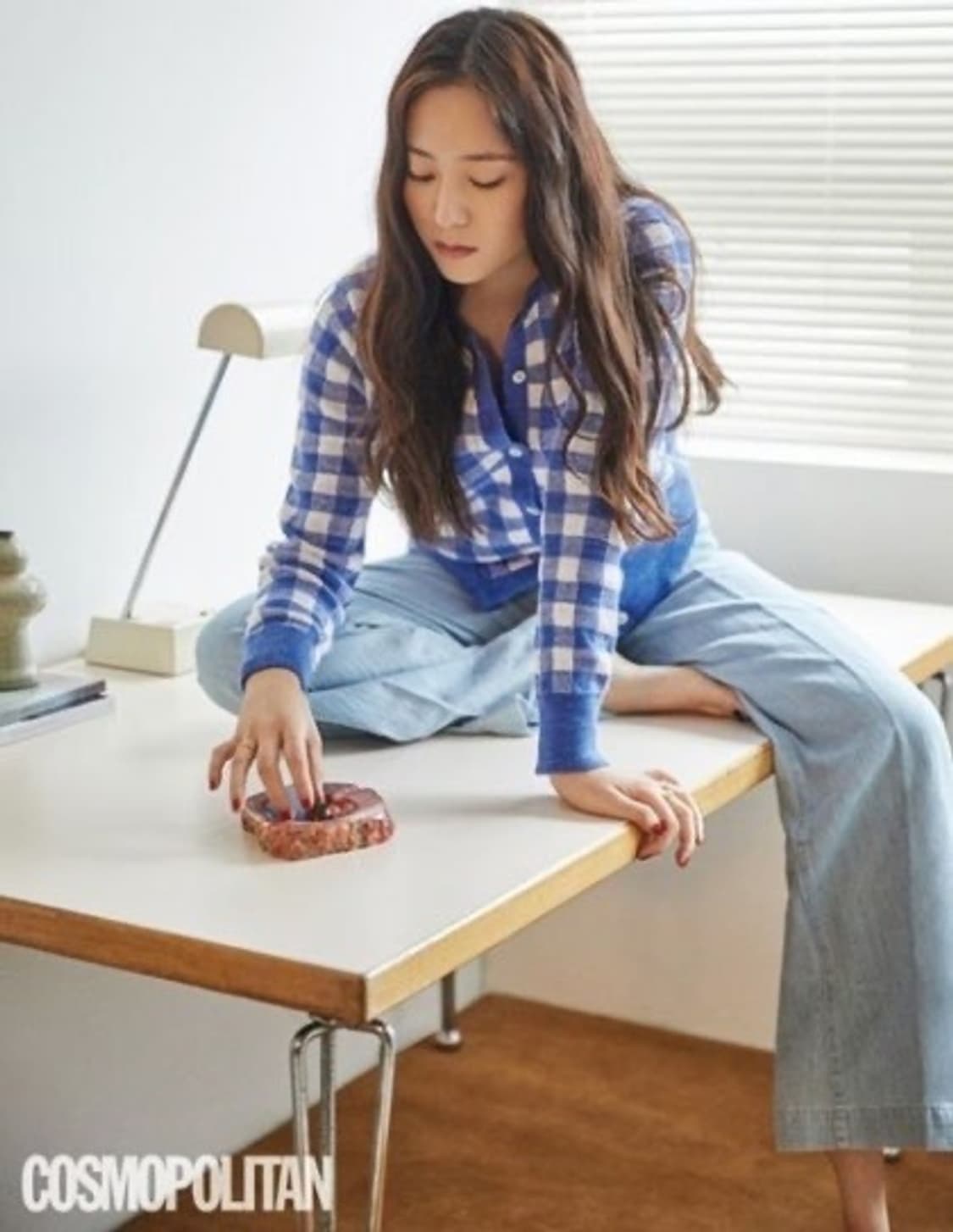 폴로랄프로렌 깅엄체크 가디건 (김나영 크리스탈 착용) 상품이미지2