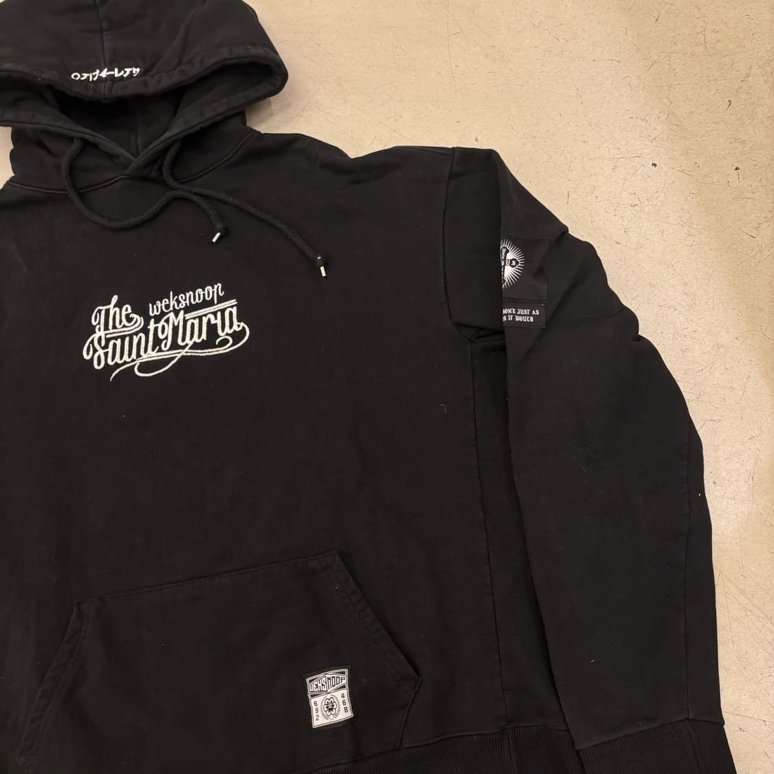 윅스눕 자수 빅로고 후드티 상품이미지2