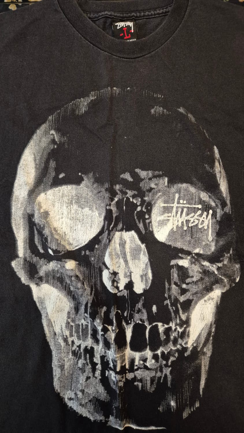 Stussy 스투시 스컬헤드 블랙 반팔티 상품이미지2