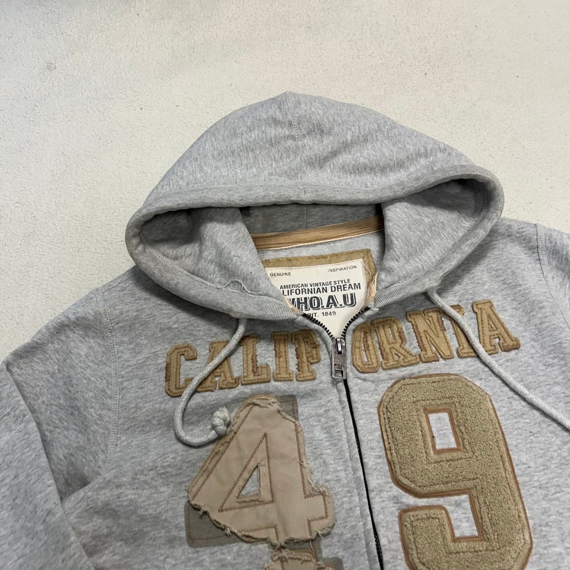 WHO.A.U Grey Zip-up Hoodie 상품이미지5