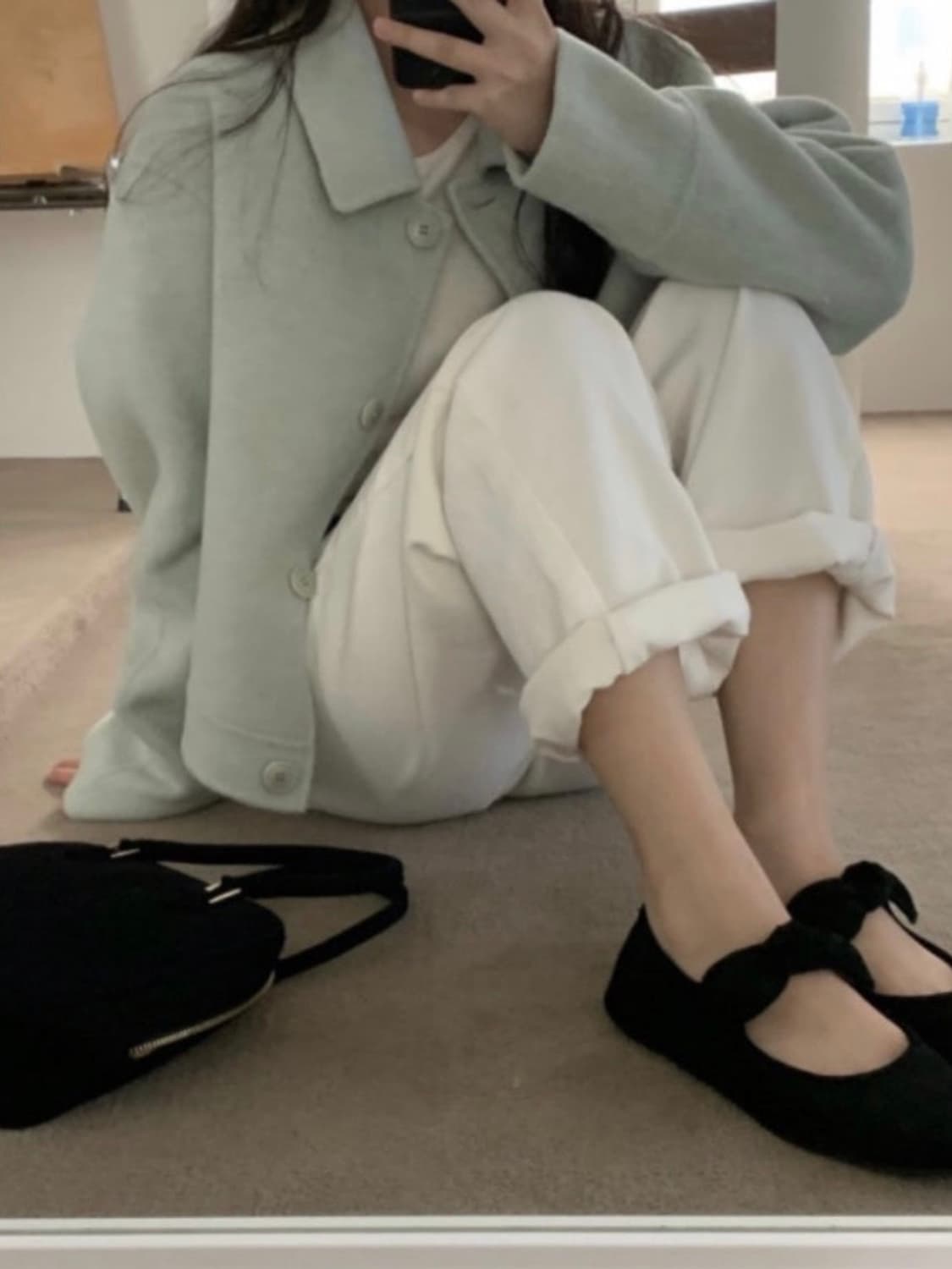 위드아웃썸머 위아썸 보울 핸드메이드 코트 민트 상품이미지3