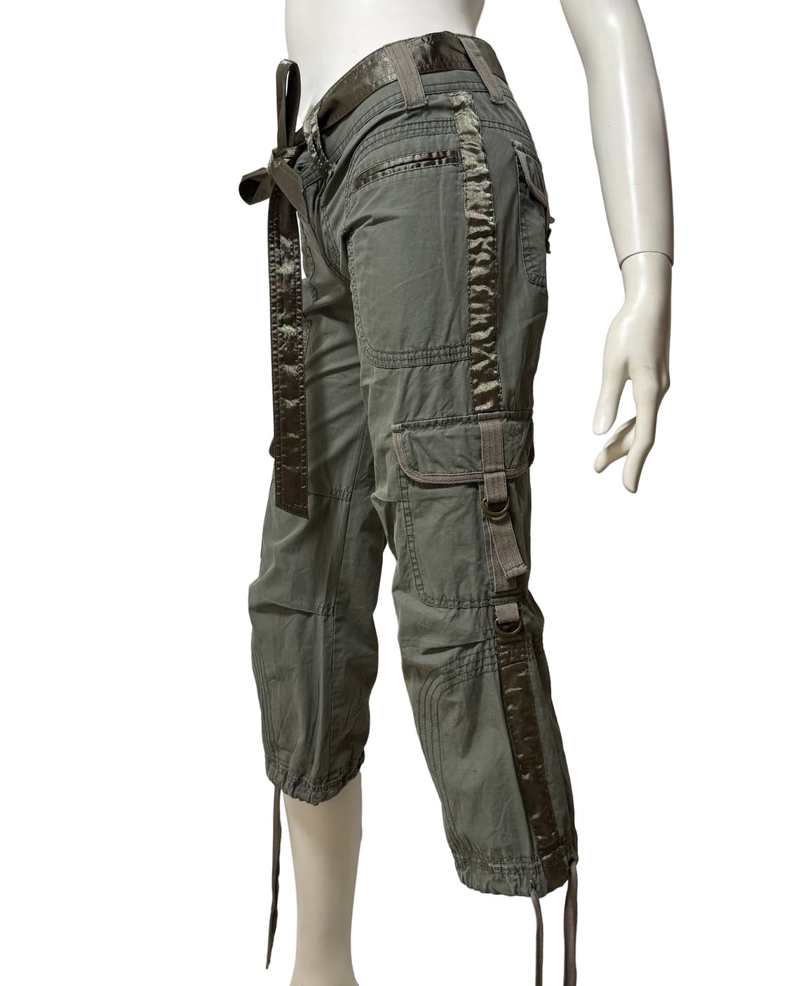 빈티지 벨티드 카고 미디 팬츠 상품이미지4