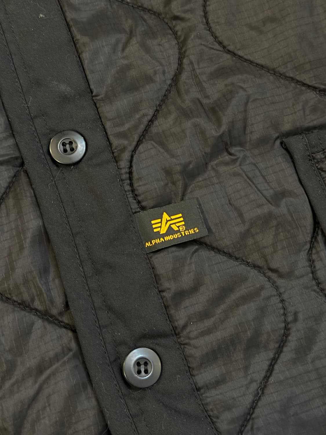 꼼데가르송 CDG X 알파인더스트리 퀼팅 라이너 자켓 블랙 상품이미지4