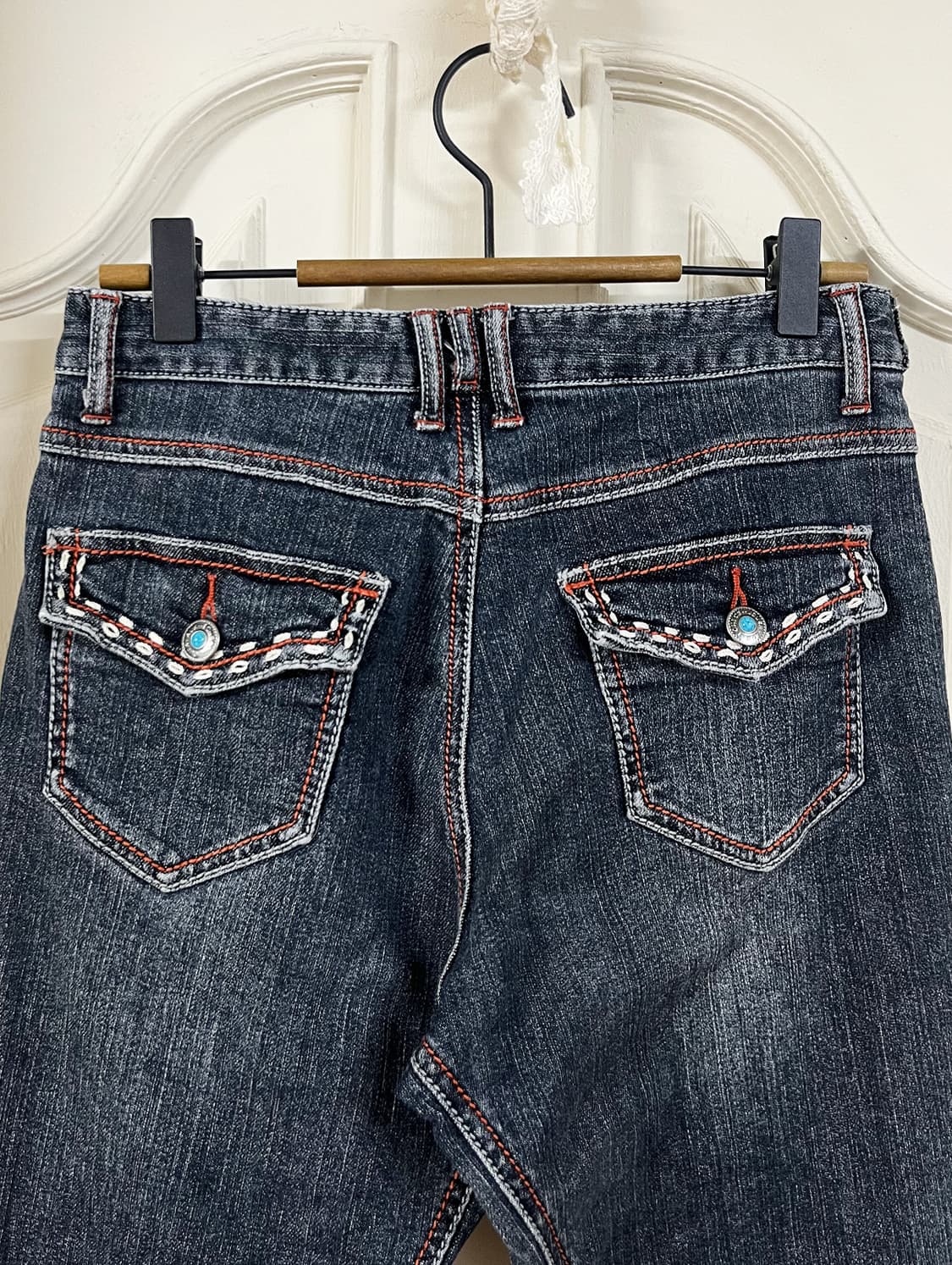 vintage western boot-cut denim pants 상품이미지4