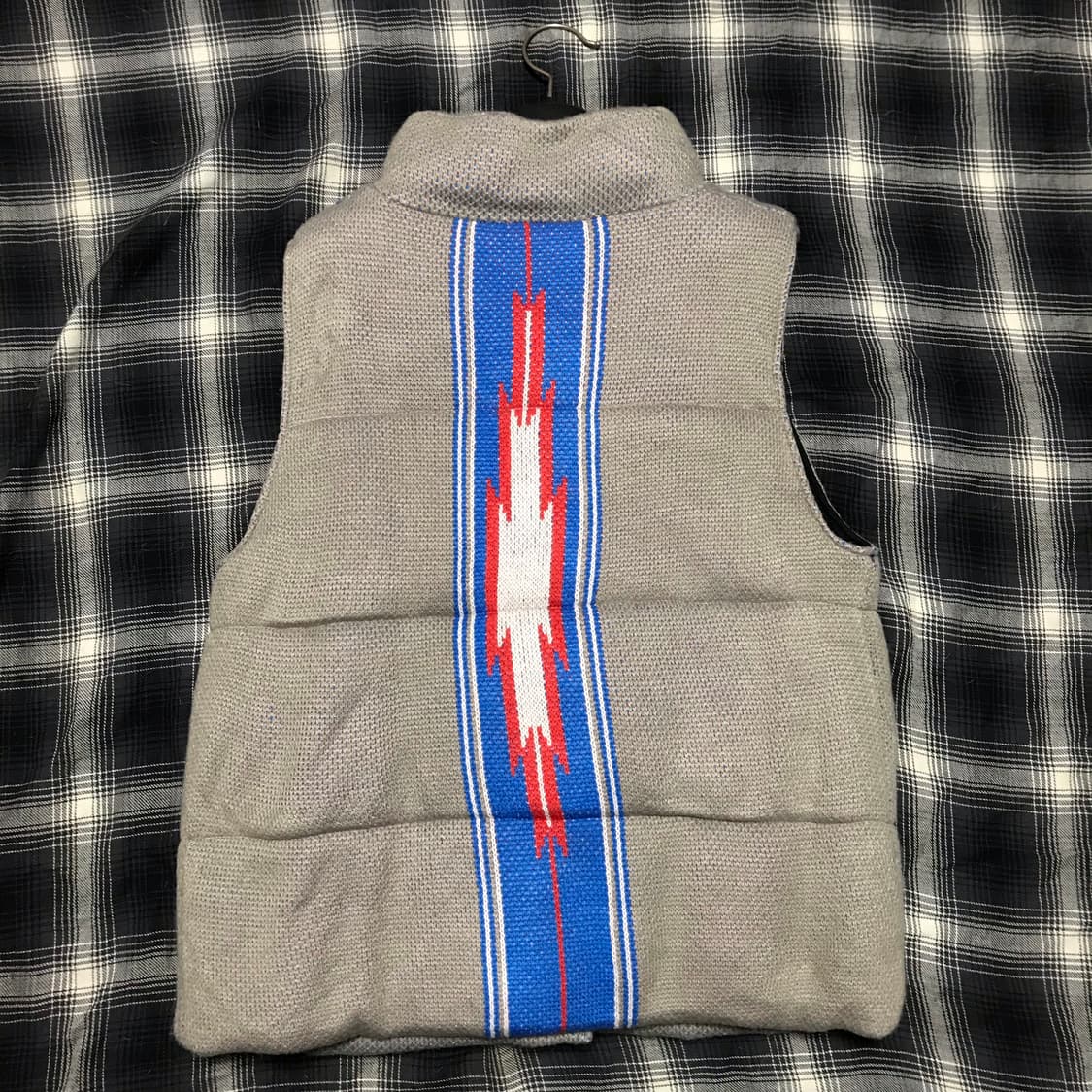 재팬  90s 인디언 치마요 패턴 패딩 vest  상품이미지2