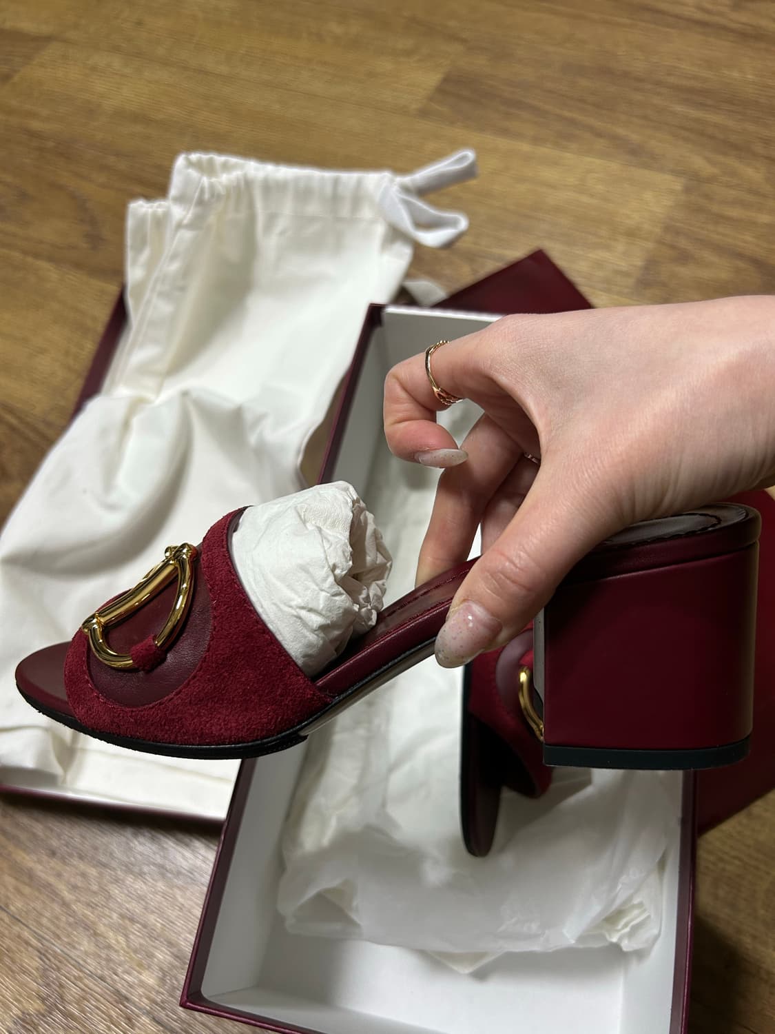 구찌 홀스빗 슬라이드 스웨이드 샌들 -미착용새상품,풀박- 상품이미지5