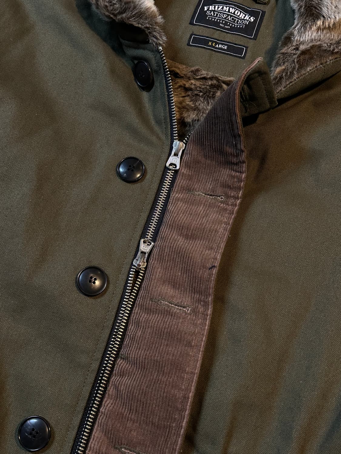 프리즘웍스 FRIZM WORKS EDGAR N-1 덱자켓 올리브 상품이미지3