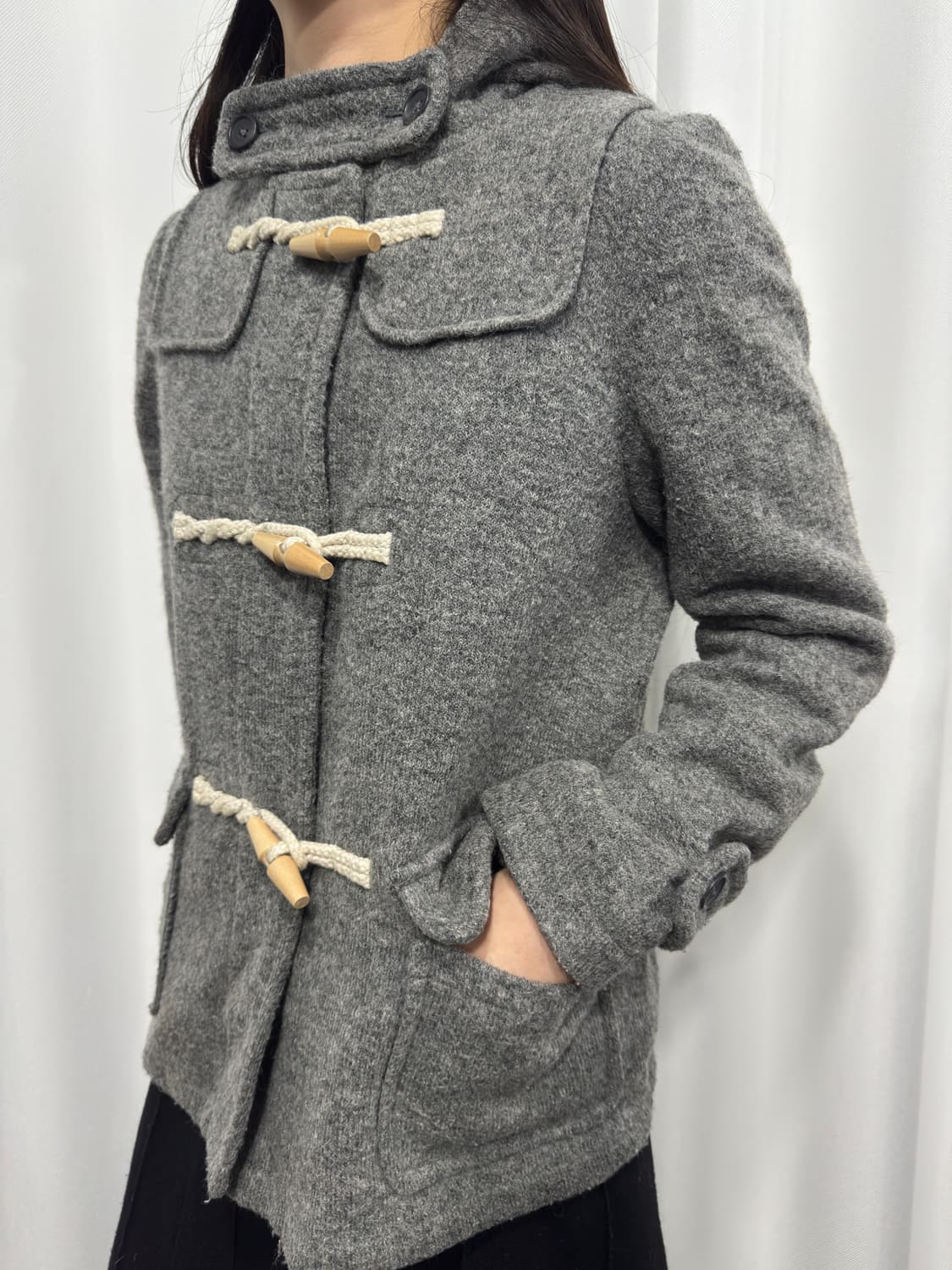 duffle hood wool jacket 상품이미지4