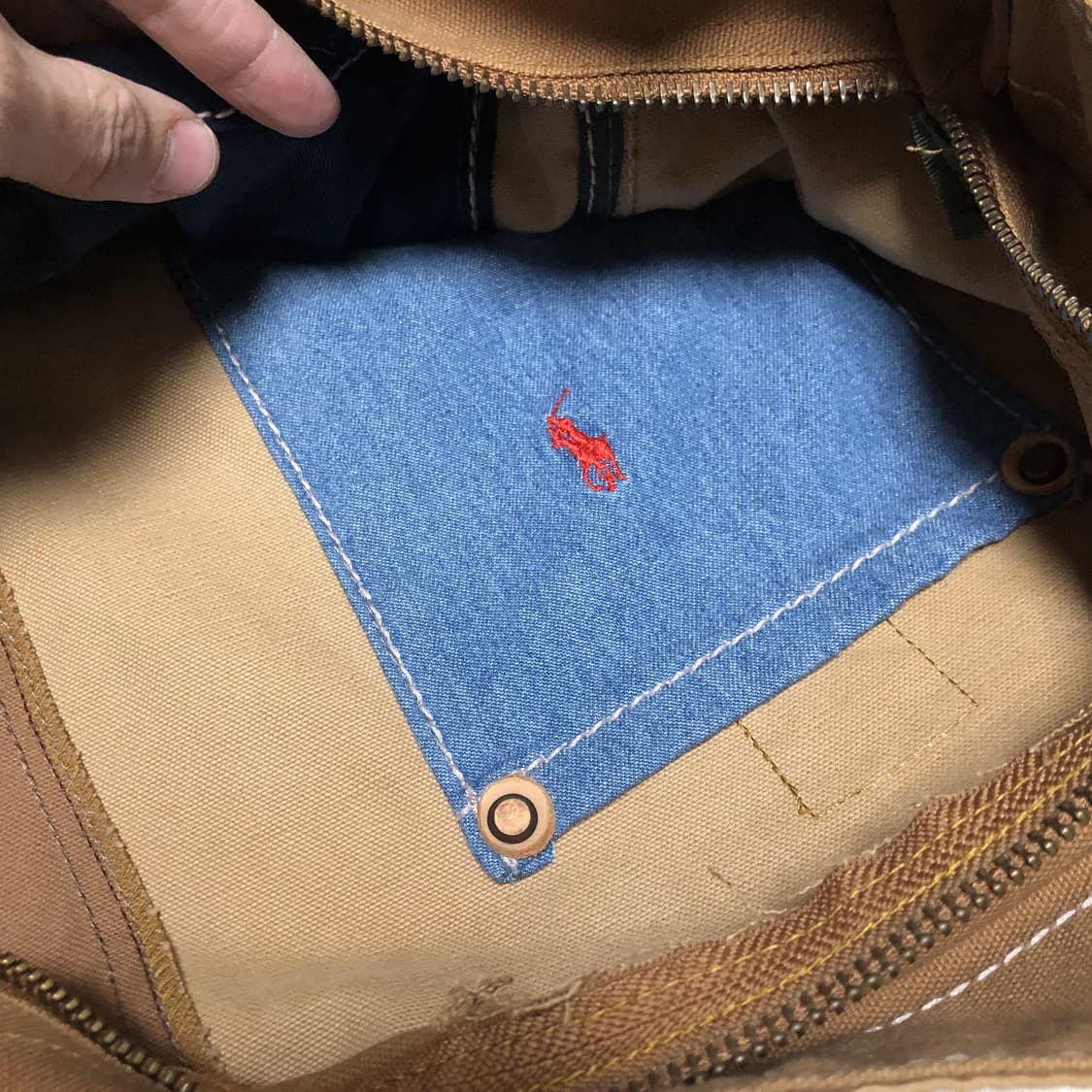 (ONE SIZE) 칼하트 Carhartt 리워크 캔버스 크로스백 카멜 상품이미지6