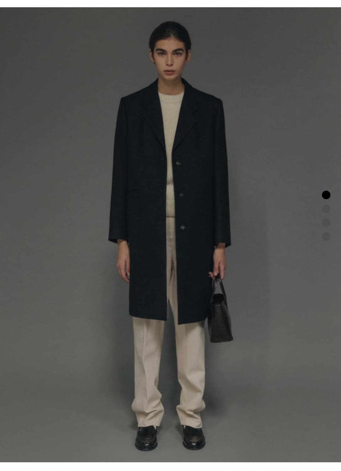 낫띵리튼 울 싱글 블랙 코트 상품이미지2