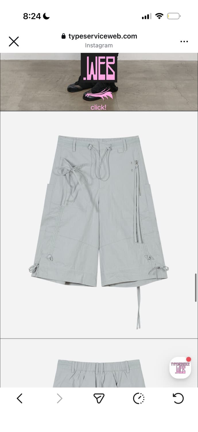 타입서비스 버뮤다 팬츠 Lace Trim Strap Pants 상품이미지4