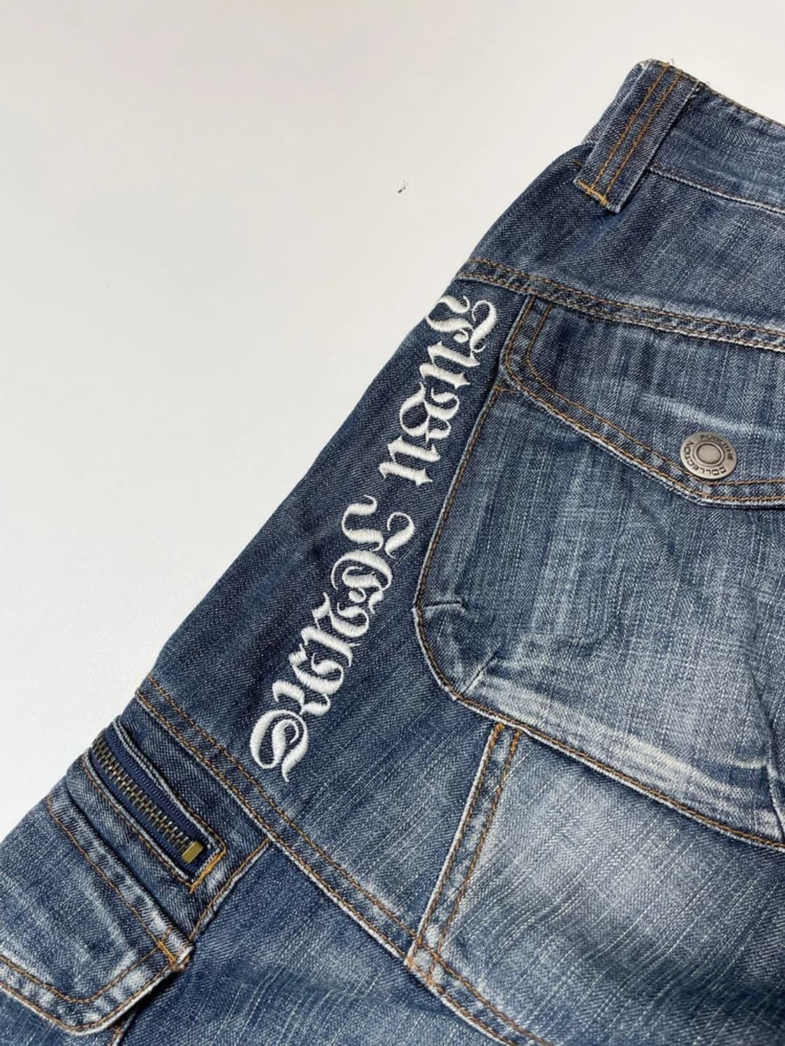 푸부 FUBU 00's 멀티포켓 카고 데님 버뮤다 팬츠 PN9625 상품이미지5