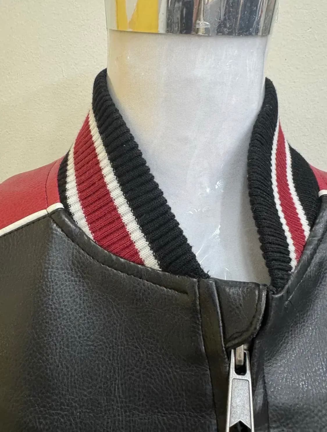 90s QJ Oklahoma Sooners 풋볼 레더 바시티 자켓 상품이미지4