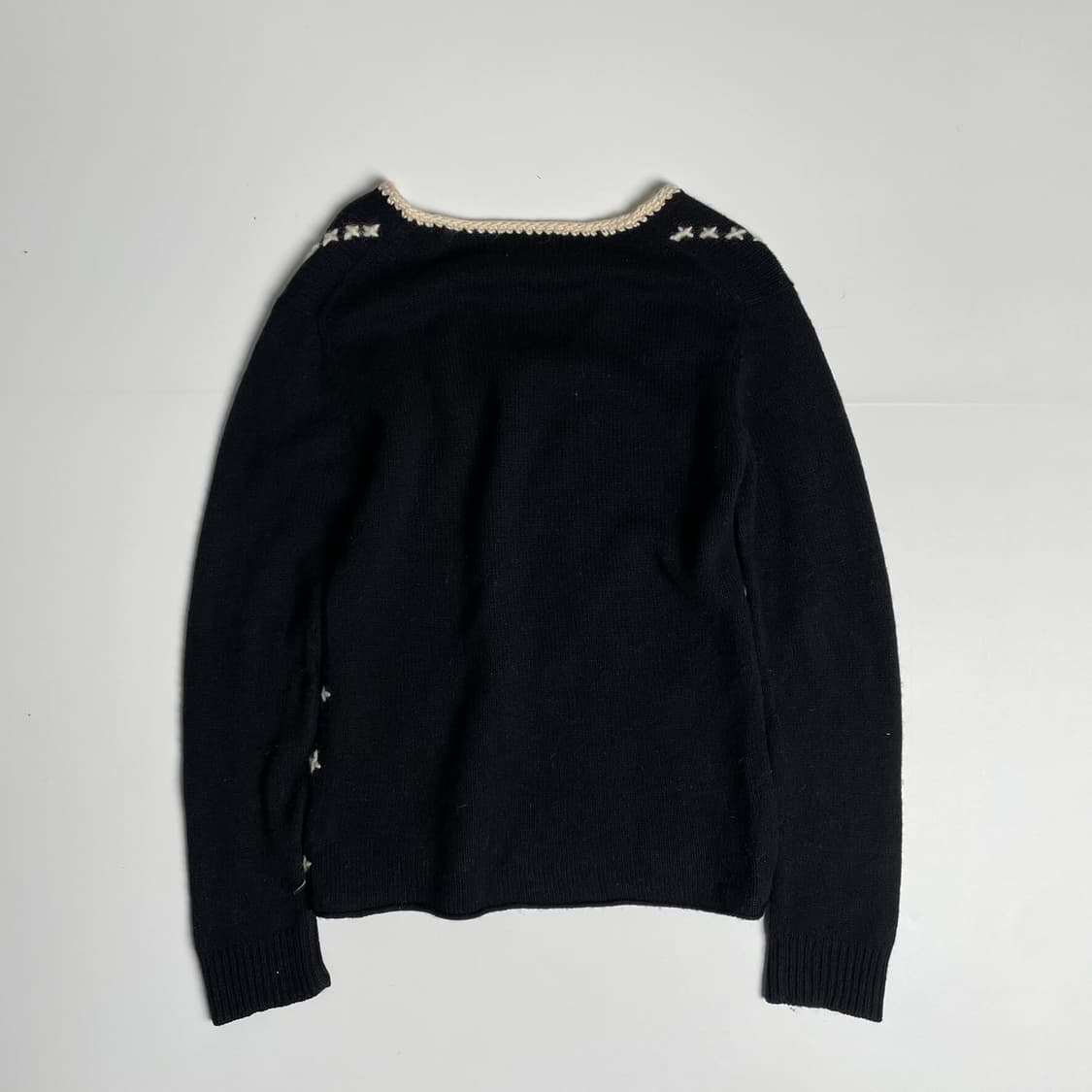 Tornado mart X스티치 울 니트 상품이미지7