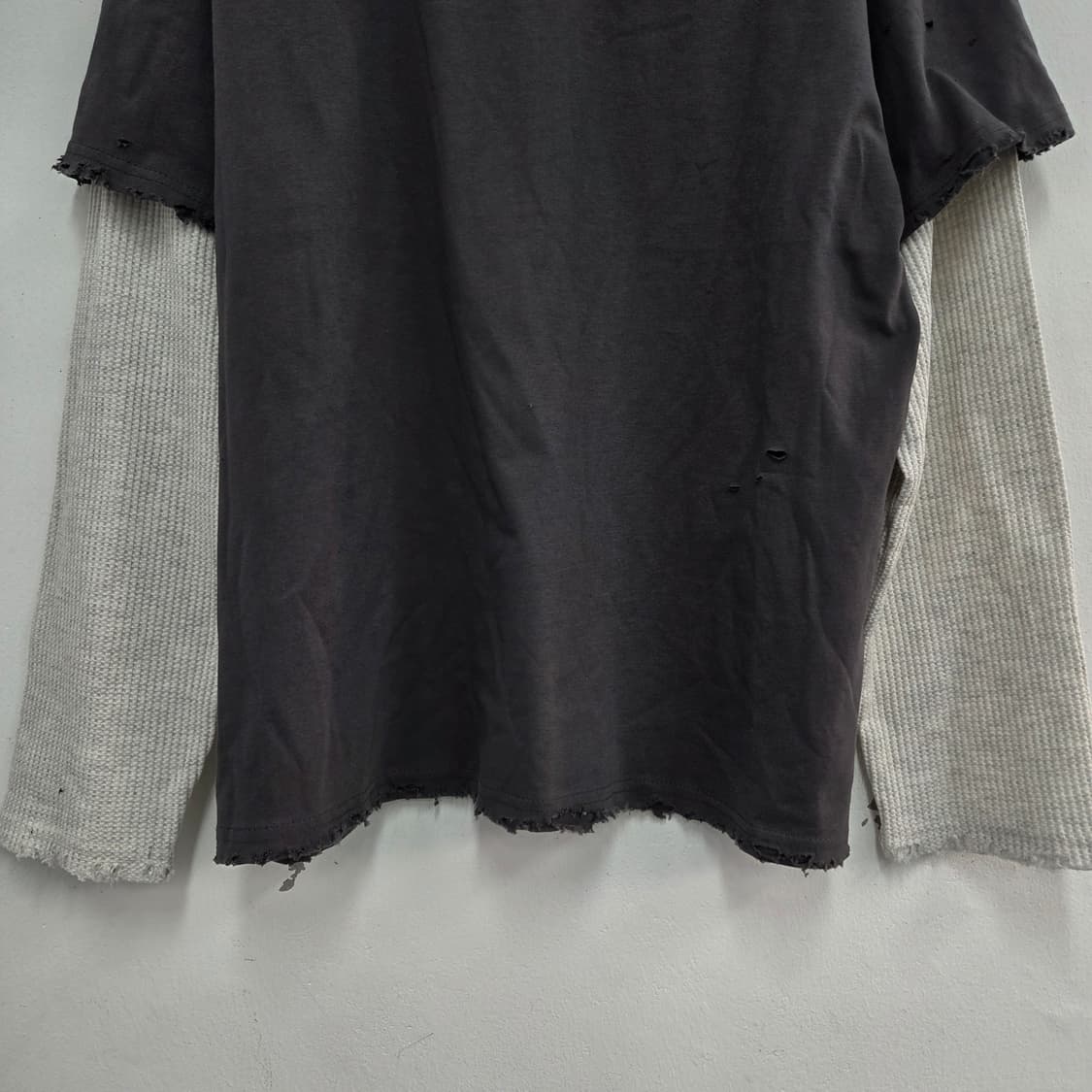 빈티지 와플 긴팔 레이어드 티셔츠 상품이미지9