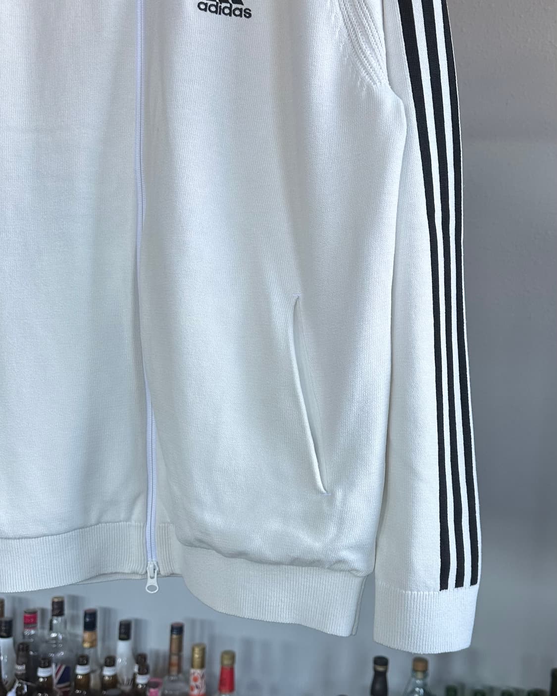 [XL]아디다스 클래식 삼선 화이트 니트 자켓 상품이미지5