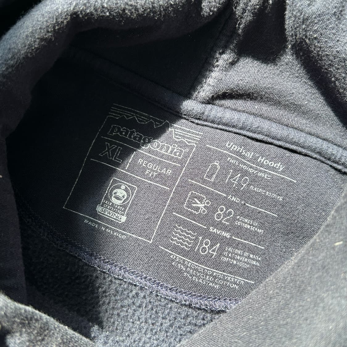 파타고니아 네이비 기모 후드티 상품이미지8