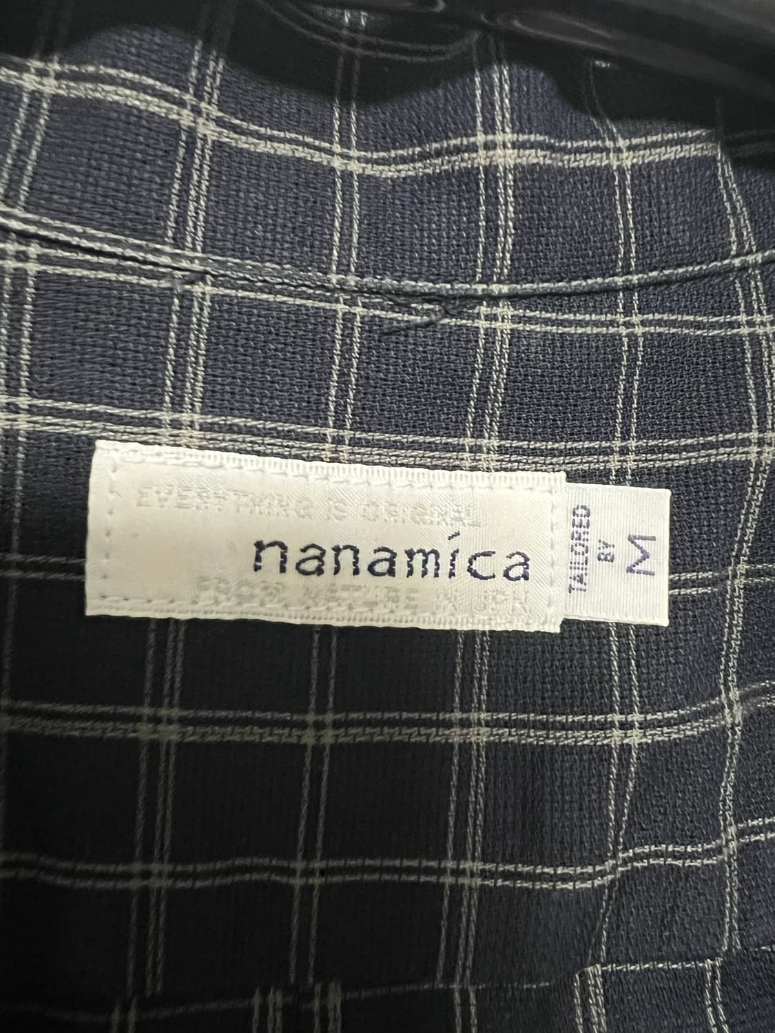 [M] 나나미카 오픈카라 파나마 플레이드 셔츠 새상품급 상품이미지4