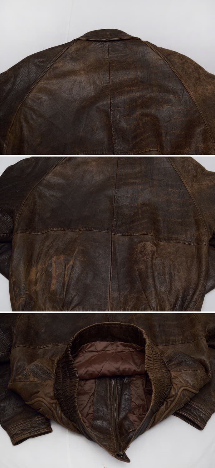 버닝 컬렉션 재팬 쉽스킨 러스틱 레더 A2 가죽 봄버 (100+) 상품이미지5