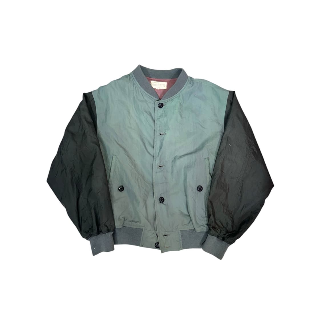 일본 빈티지 그린 배색 코치 바시티 자켓 M 상품이미지4