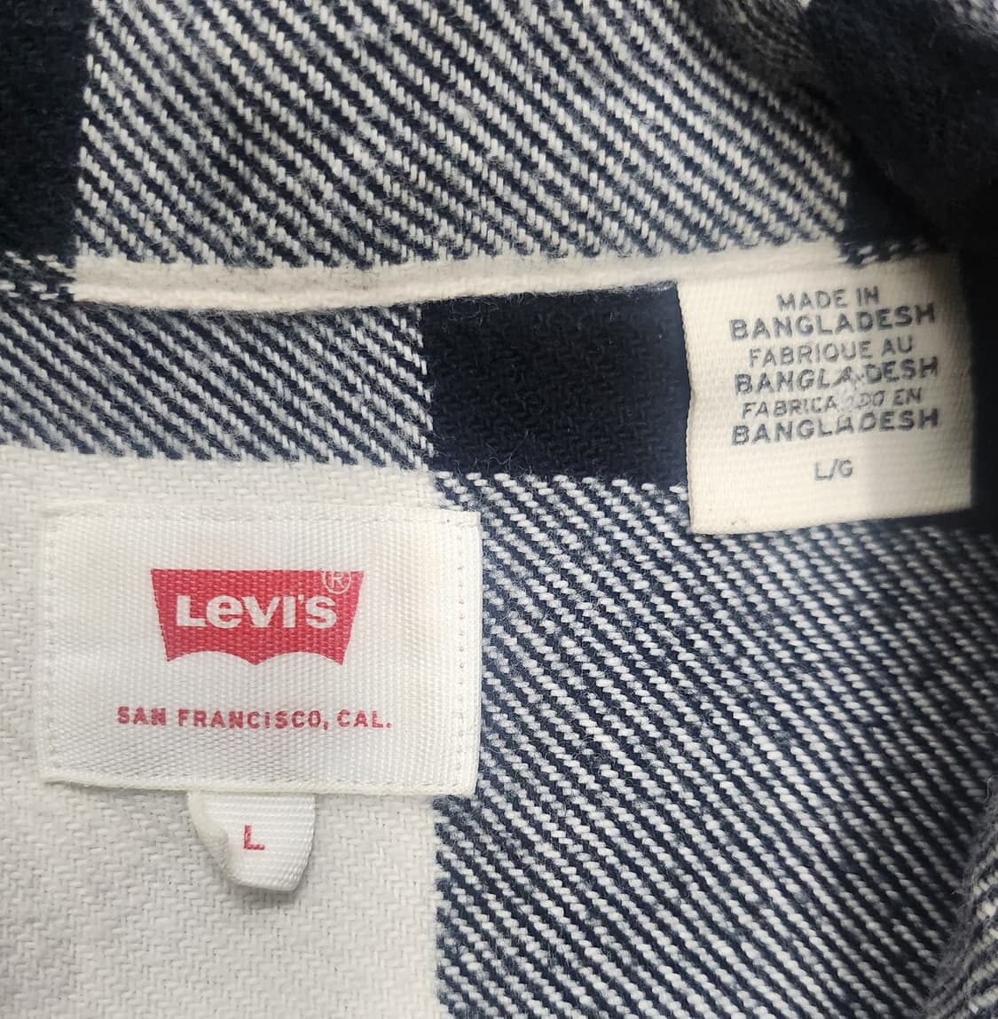 리바이스 플란넬 체크 셔츠 L 상품이미지6