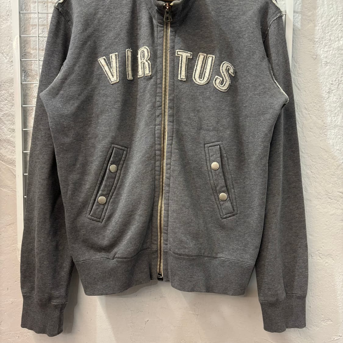 VTG VIRTUS 그레이 집업 자켓 M 상품이미지4