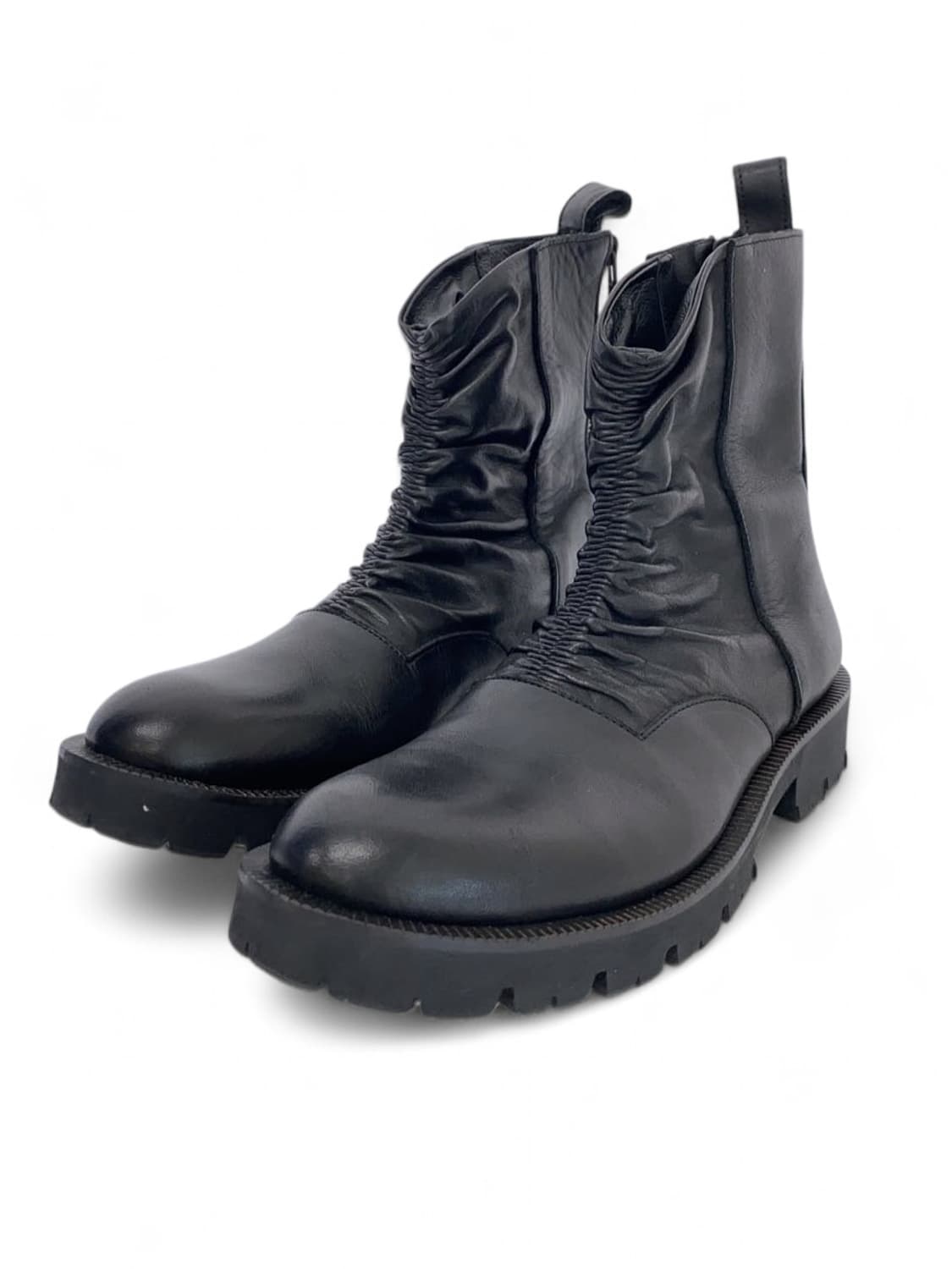 요지 야마모토 가죽 부츠 집업 상품이미지1