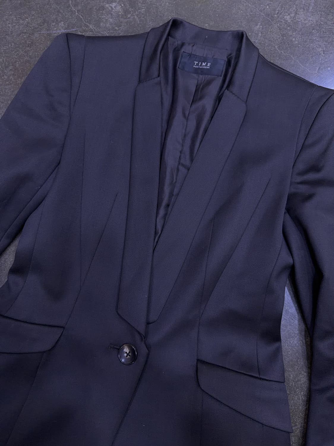 타임 이태리 울 싱글 슬림 절개 원버튼 롱코트 84 상품이미지3