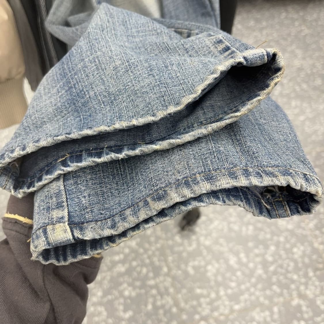빈티지 올드스쿨 Y2K 워싱 와이드 카고 데님팬츠 30인치 C06671 상품이미지6