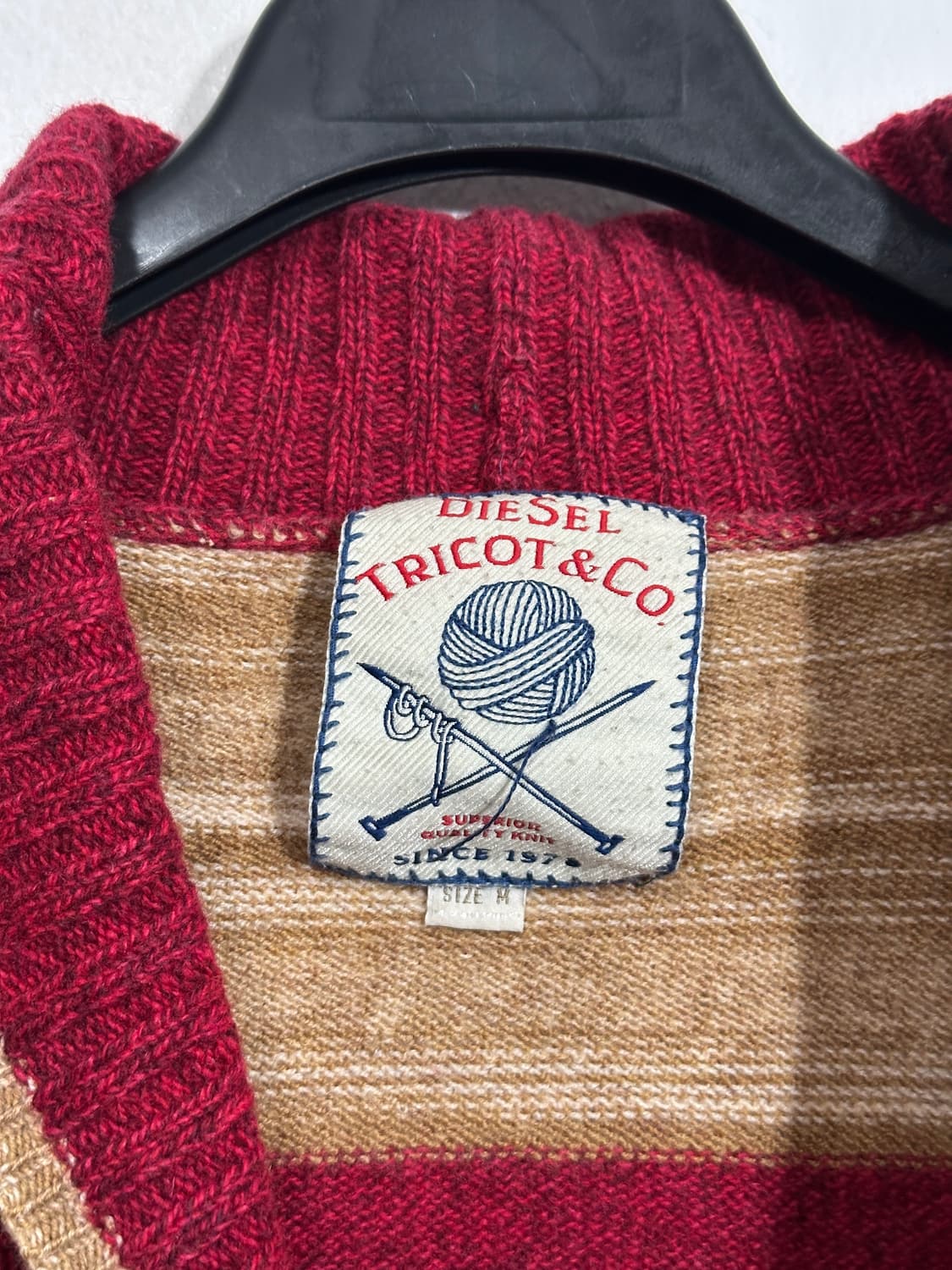 DIESEL TRICOT 카디건 버건디 M 상품이미지4