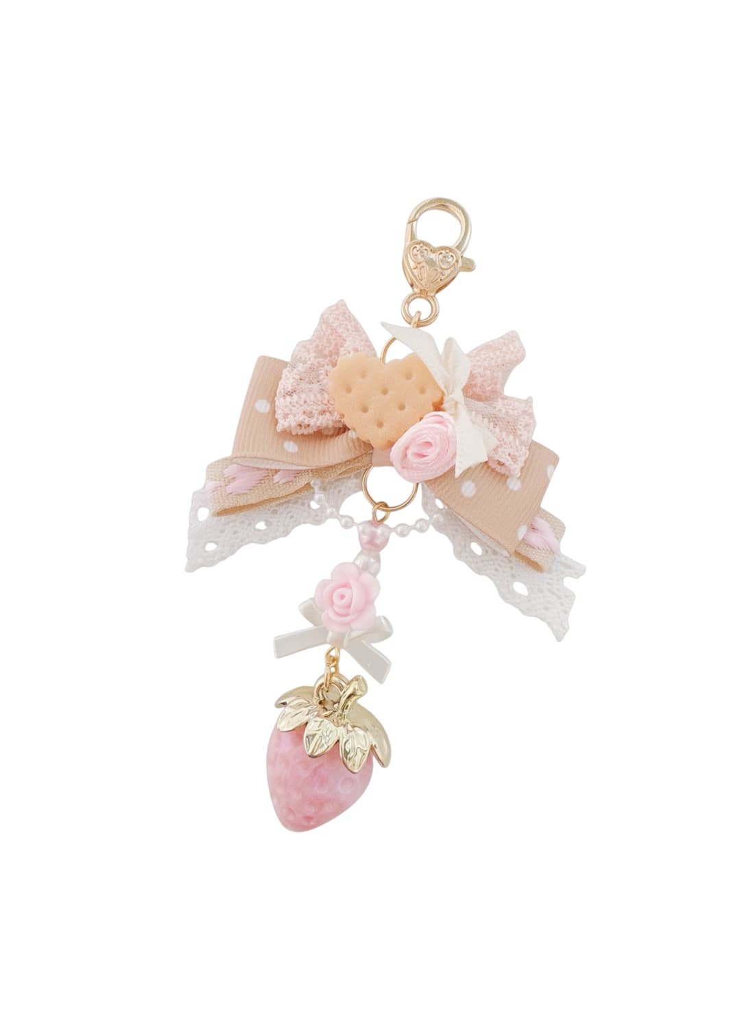 딸기장미라떼 키링 상품이미지1