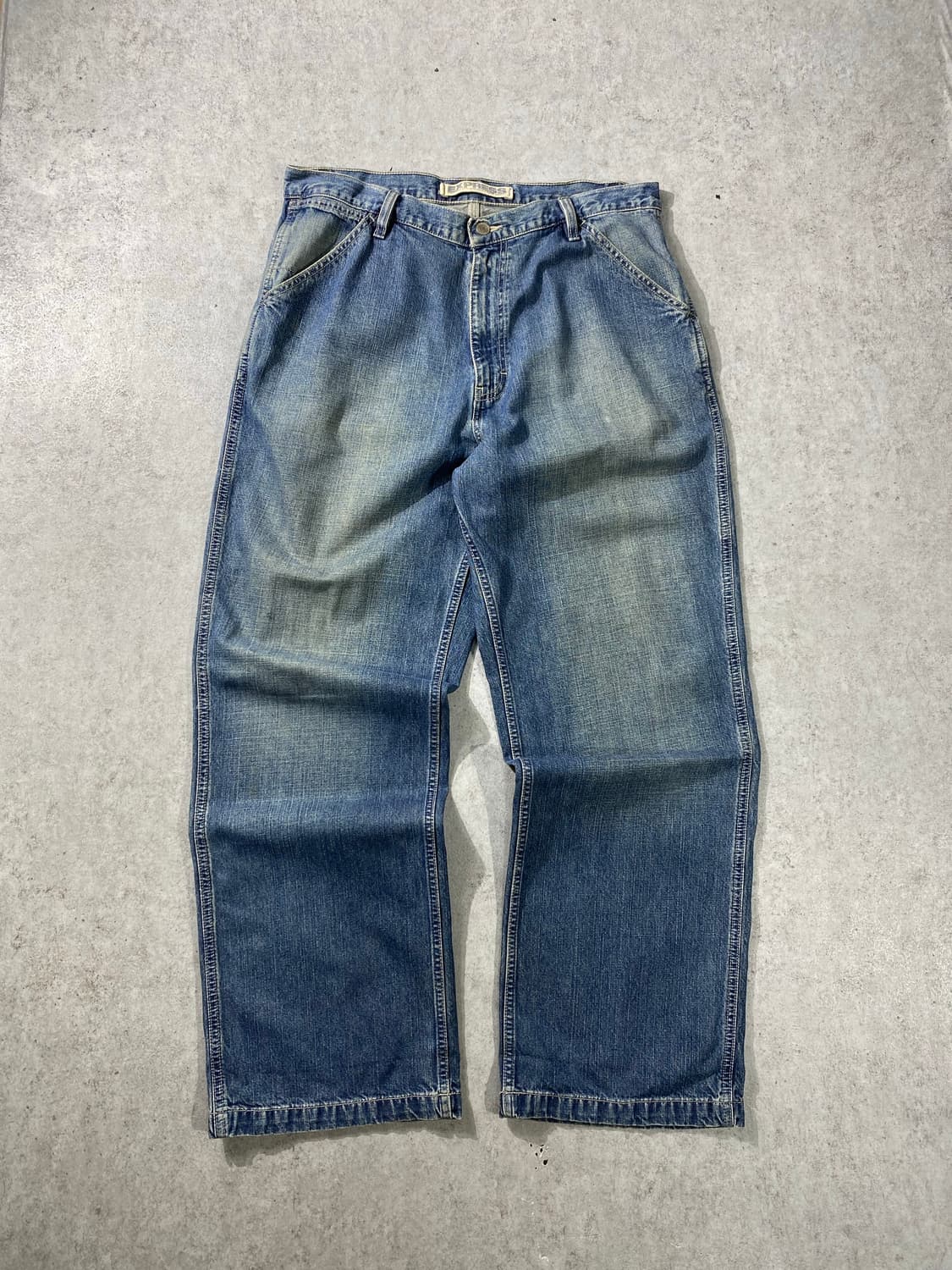 [34] 00s EXPRESS 익스프레스 덩가리핏 와이드 데님팬츠 상품이미지4