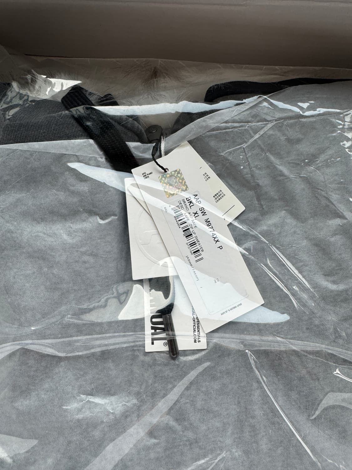 노매뉴얼 x 에이프(aape) 후드집업(hoodie) - 차콜(XL) 상품이미지5