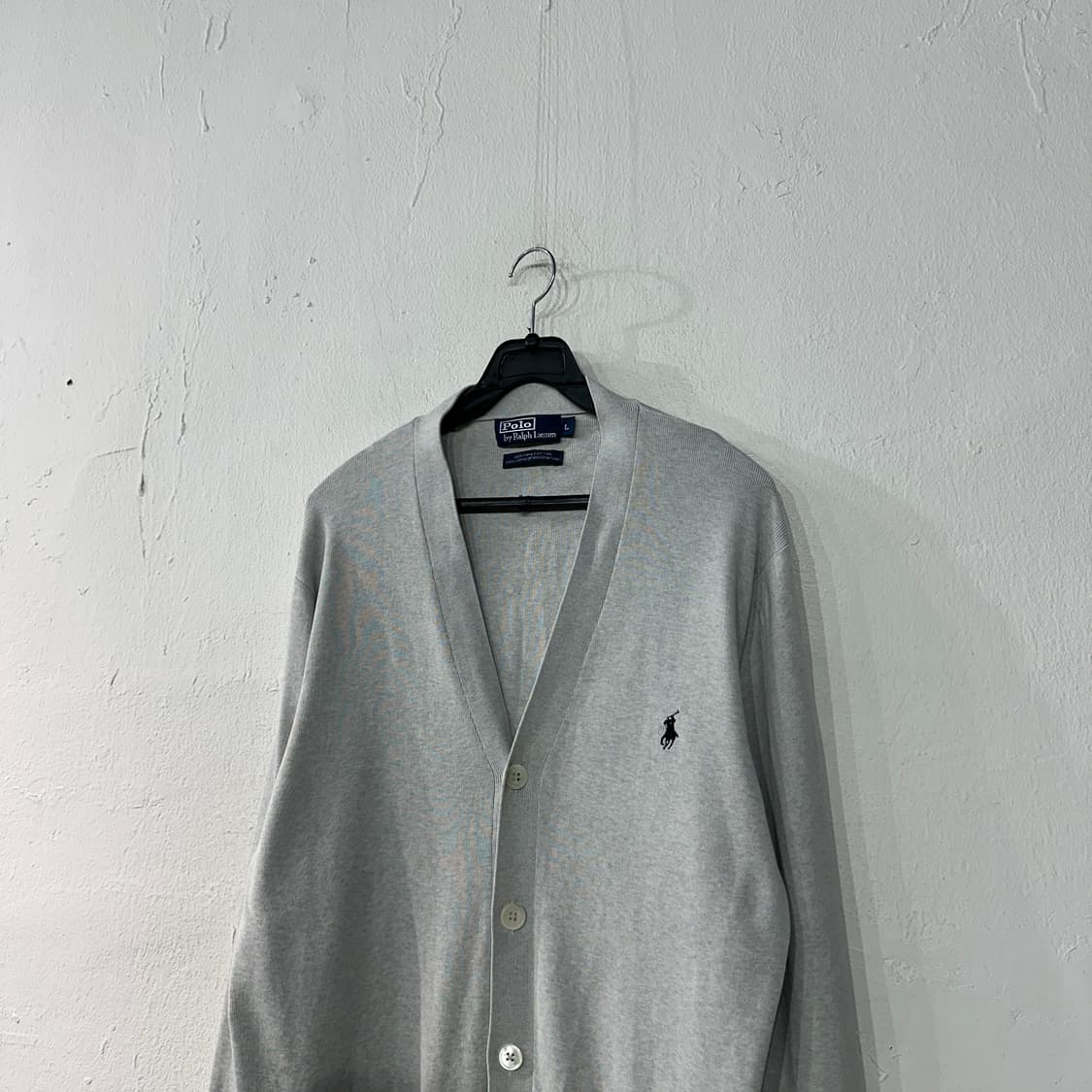 폴로랄프로렌 그레이 피마코튼 가디건 L 상품이미지2