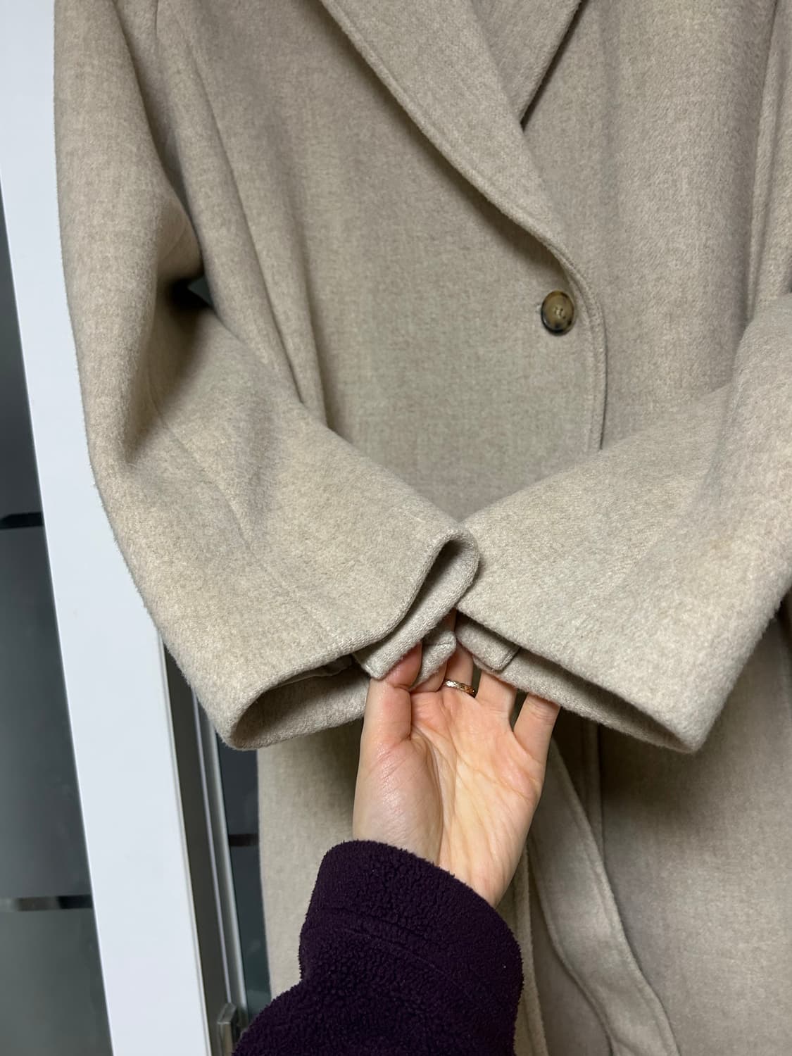 파사드패턴 울 캐시미어 벨티드 코트  상품이미지5