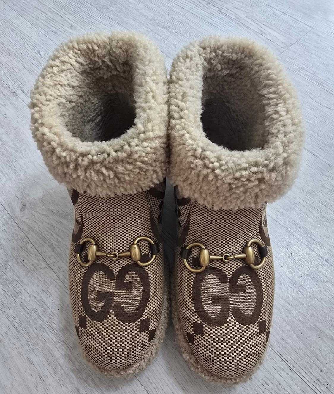 (정품) 구찌 GG 홀스빗 부츠 36 (털 어그부츠 명품 여자 신발) 상품이미지1